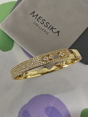 Messika 18K Gold Pave Diamond Bracelet